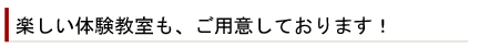 一斉感謝祭開催2008年・秋イベント・体験教室タイトル