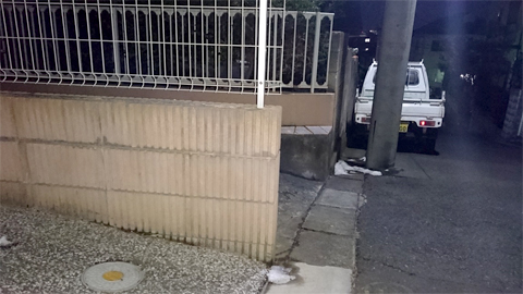 既存の状態 ブロック塀