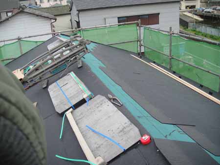 屋根リフォーム:既存屋根の上からリフォーム:大田区:外観