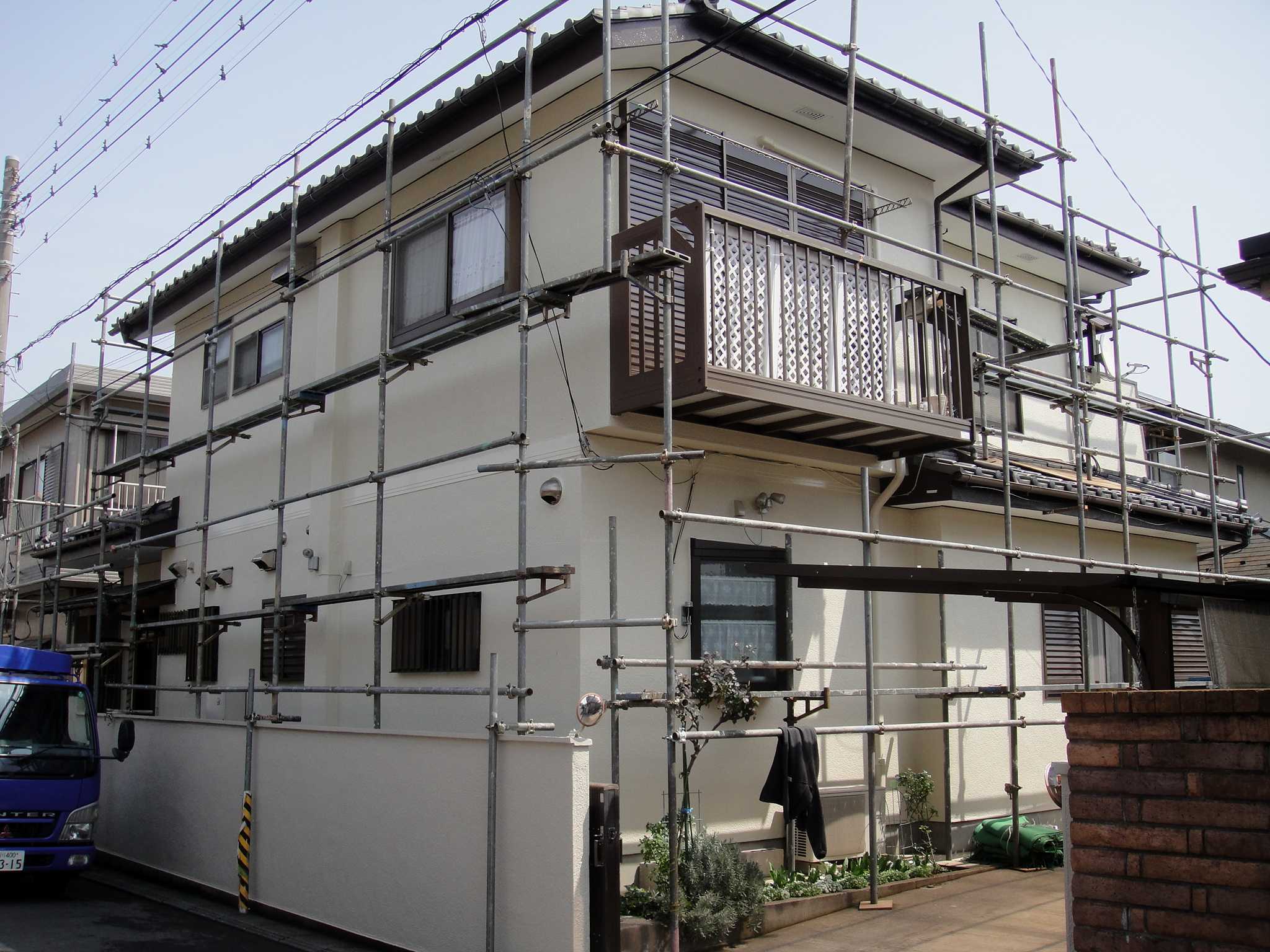 養生シートの撤去