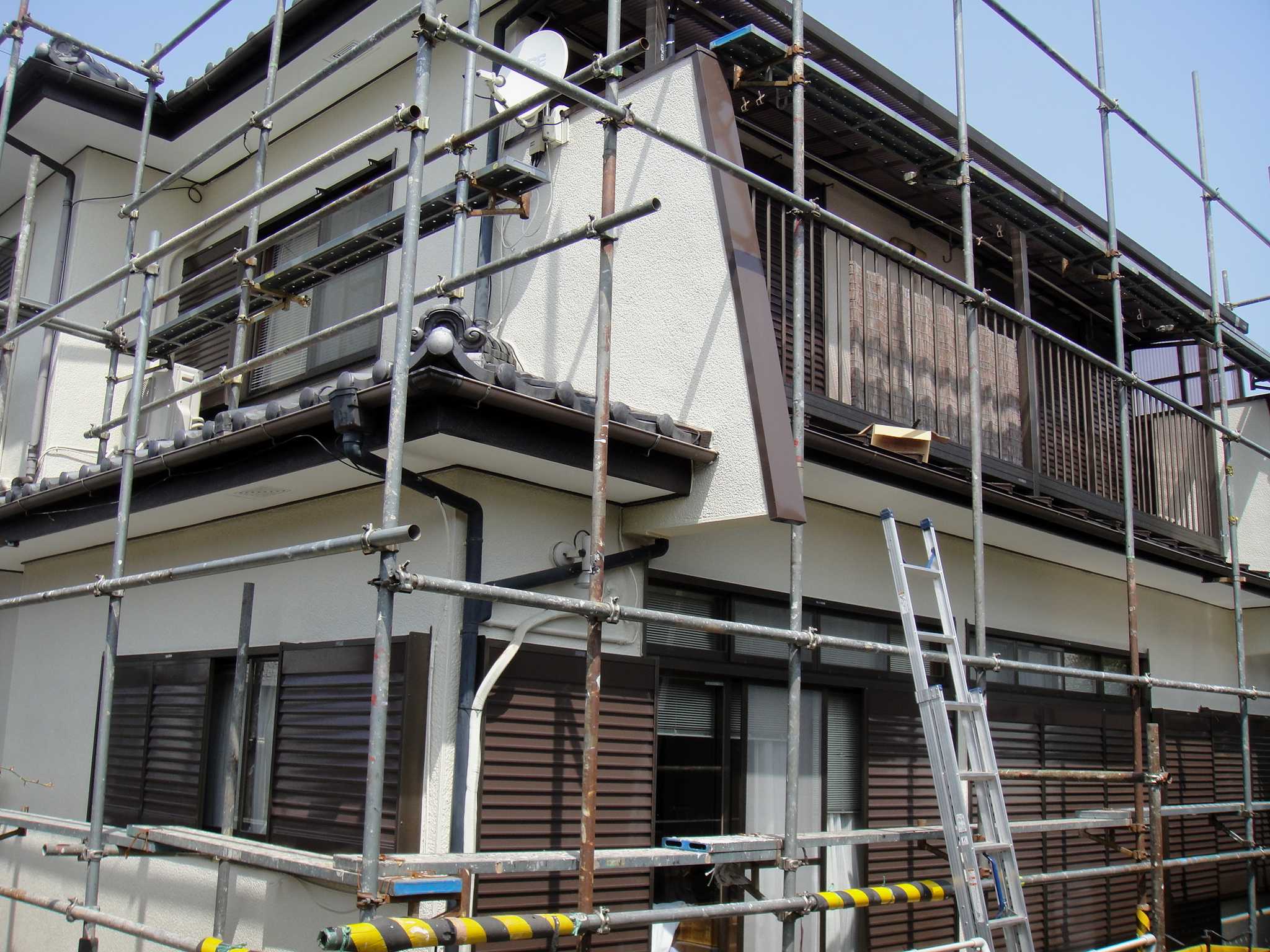 養生シートの撤去