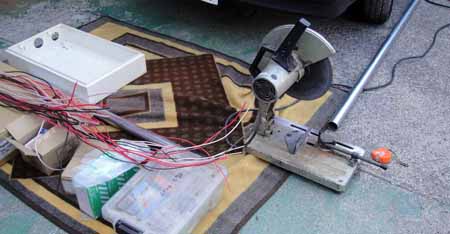 新規分電盤と製作したケーブル