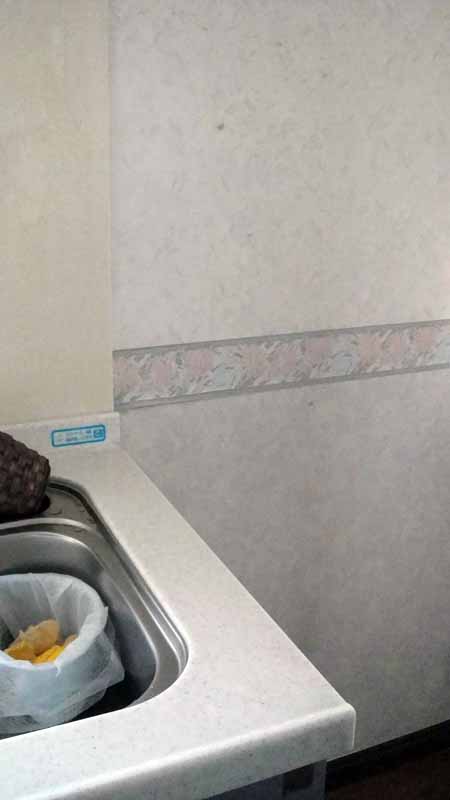 既存のシステムキッチンシンク横