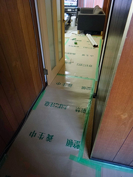 搬入路の養生