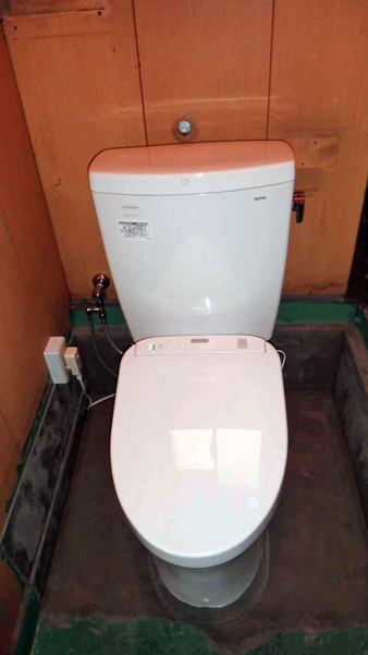 洋式トイレ設置後