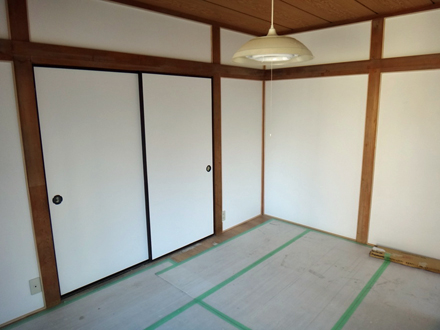 和室納戸クロス張り替え完了2