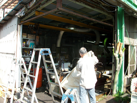 工場外壁 入口撤去 復旧 リフォーム