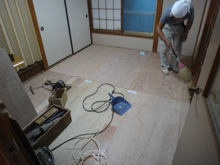 捨て貼り完了