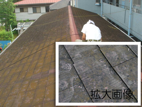 和風住宅 自然素材 住宅の鳥海工務店-東京 大田区:屋根リフォーム前