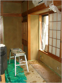 和風住宅 自然素材 住宅の鳥海工務店-東京 大田区：壁リフォーム