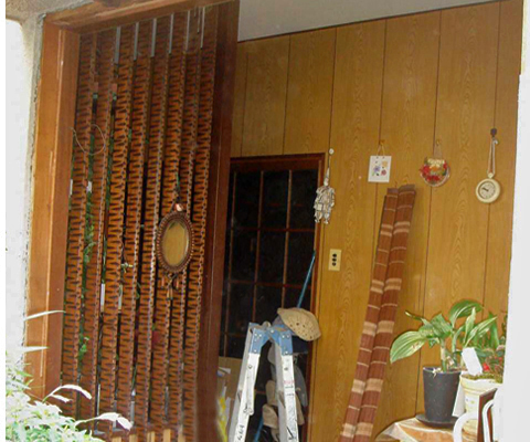 和風住宅 自然素材 住宅の鳥海工務店・玄関サッシュ・和室サッシュリフォーム前:S様邸