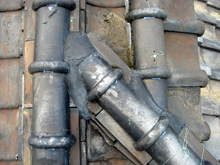 和風住宅 自然素材 住宅の鳥海工務店-東京 大田区:リフォーム中の屋根