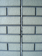 施工事例 田川邸・壁面継ぎ手部分のアップ