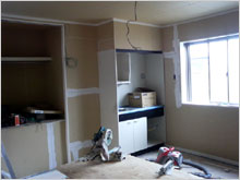 和風住宅 自然素材 住宅の鳥海工務店・倉庫兼アパート:ミニキッチン製作途中