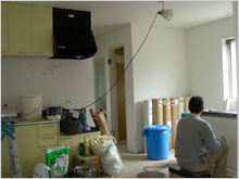 和風住宅 自然素材 住宅の鳥海工務店・倉庫兼アパート:クロス工事