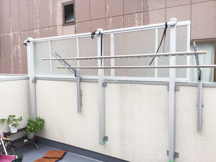 大田区 外構工事 屋上部分 パネル施工後