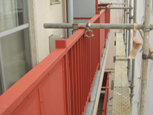 外装リフォーム:東京都大田区蒲田T様邸・4Fベランダ・手すり錆止め塗装