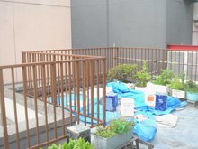 外装リフォーム:東京都大田区蒲田T様邸・屋上手すり・塗装完了