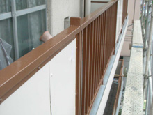 外装リフォーム:東京都大田区蒲田T様邸・ベランダの塗装完了