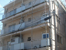 外装リフォーム:東京都大田区蒲田T様邸・外部足場
