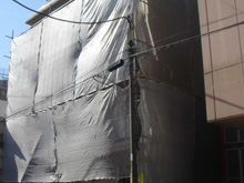 外装リフォーム:東京都大田区蒲田T様邸・養生シート貼り