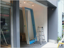 会社リフォーム工事:中央区・フロント取り付け前