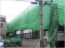 南面 シート養生