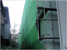 北面 シート養生の様子