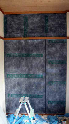 防音リフォーム中　遮音シート