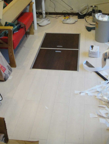 床リフォーム中