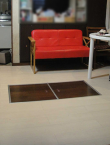 床リフォーム中