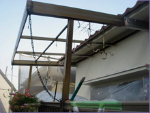 和風住宅 自然素材 住宅の鳥海工務店・2階建て住宅:大田区S様邸 ベランダ屋根の張替え